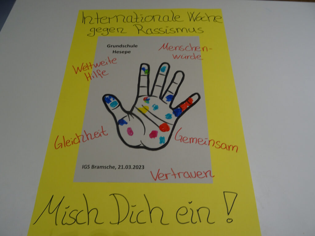 IGS meets Grundschule! Ein Zeichen gegen Rassismus!